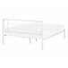 Beliani Cama con somier Metal CUSSET 147x209 Blanco