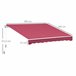 Toldo Manual Plegable Poliéster, Metal Outsunny 395x245 Rojo