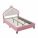 Cama, LED, Cama infantil, Cama juvenil, Cama doble 94x203 Rosa