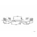 Beliani Conjunto de jardín Madera de acacia BERMUDA Blanco/ Beige