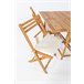 Set VIENA II mesa plegable con 4 sillas plegables color madera Marron