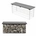 Banco de jardín gavión Friesland WPC 90x25 Gris