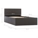 Cama canapé hidráulica cuero sintético 90x200 Gris