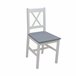 Conjunto de mesa con 4 sillas VERSALLES Blanco/ Gris