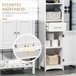 Armario de Baño MDF kleankin, hogar - baño Marron