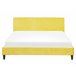 Beliani Cama con somier Terciopelo FITOU 170x214 Amarillo
