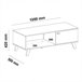 Mesa de Centro Rectangular - Modelo QUIATUR Natural/ Blanco