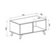 Mesa de Centro para Salón WIND 92x50 Blanco/ Gris