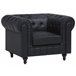 Beliani Sillón CHESTERFIELD Negro