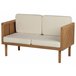 Beliani Sofá de jardín Madera de acacia BARATTI Beige