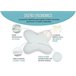 Almohada Mariposa Plana Viscoelástica Funda Algodón Blanco