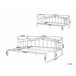 Beliani Cama con somier Metal TULLE 102x209 Negro