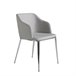 ANGEL CERDA Silla comedor tapizada tela gris Gris