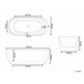 Beliani Bañera independiente NEVIS 75x160 Blanco