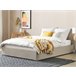 Beliani Cama con somier Poliéster DINAN 167x214 Beige