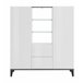 Aparador efecto madera 120 Blanco/ Gris