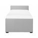 Beliani Cama con somier Poliéster MARMANDE 96x214 Azul Marino