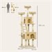 Árbol para Gatos Tablero Madera Aglomerado, Felpa y Sisal PawHut Beige