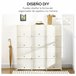 Armario Modular PP, Acero HOMCOM, hogar - muebles de dormitorio Natural/ Blanco