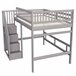 Cama alta para niños 192x205 Gris