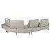 ANGEL CERDA Sofá chaise longue derecha piel Arena