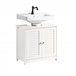 Mueble para Debajo del Lavabo FRG237-II-W SoBuy Blanco