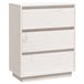 Aparador de madera maciza de pino 60 Blanco