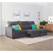 Chaise longue convertible en cama tela APRIL Gris