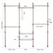 Perchero Extensible con 5 Barras y 2 cestas KLS04-BR SoBuy Marron