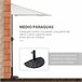 Sombrilla de Jardín Metal, Poliéster Outsunny 269x138 Crudo