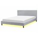 Beliani Cama LED Poliéster FITOU 170x214 Gris Claro