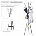 Perchero de Pie Metálico Metal, MDF HOMCOM Negro
