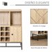 Aparador de Cocina Melamina de Madera y Metal HOMCOM 76 Marron