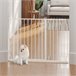 Barrera de Seguridad de Perros Acero, ABS PawHut Blanco