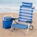 Aktive Pack de 2 sillas de playa plegables y reclinables Azul Marino