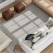 Alfombra para Salón Poliéster HOMCOM, hogar - decoración Gris