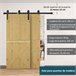 Juego de Herrajes para Puerta Corredera acero al carbono HOMCOM 200 Negro