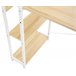 Escritorio Poe De Madera Con Estantería 120x44 Arena