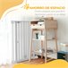 Barrera para Perros Acero, Plástico PawHut Blanco