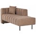 Beliani Chaise longue izquierdo Poliéster LANNILS Marron Claro