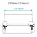 Protector Cubre Sofá Liso Royale Lazos 2 Plazas Gris