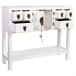 Aparador de madera de 6 cajones y 2 puertas Blanco