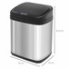 Cubo de Basura Acero Inoxidable, PP HOMCOM, hogar - cocina Cubo de Basura Acero Inoxidable, PP HOMCOM, hogar - cocina Gris