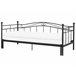 Beliani Cama con somier Metal TULLE 102x209 Negro