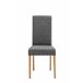 Silla GANT tapizada en pu gris Grafito