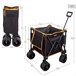 Aktive Carro playa plegable c/ruedas grandes 360º Negro