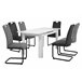 Silla de comedor ROSI tapizada en tela Gris Claro