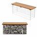 Banco de jardín gavión Friesland WPC 90x25 Marron Claro