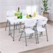 Pack 8 Sillas Plegables con Asa Thinia Home Blanco