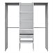 Armario vestidor Mayo 2 cajones, blanco y gris, 179 cm Ancho Blanco/ Gris